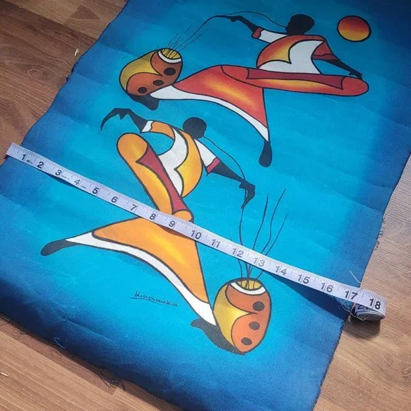 Kiwanuka - Hand-painted African Batik Art - Canvas Wall-hanging 17x24 - Picture 3 of 3